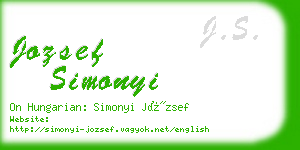 jozsef simonyi business card